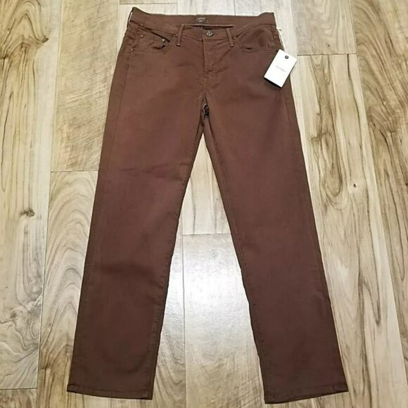 NWT Mother Jeans The Loosey in Touch And Go Brown Beauty Womens Button Fly 31x27 - Picture 1 of 14